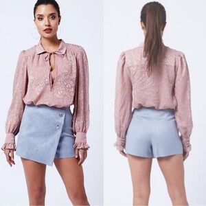 CHLOE Oliver the Muse Bohemian Long Sleeve Blouse Rose Pink Floral from REVOLVE